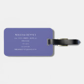 紫エレガントの金ゴールドフェイククラウン ラゲッジタグ (裏面横)