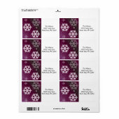 紫エレガントの雪 ラベル (フルシート)
