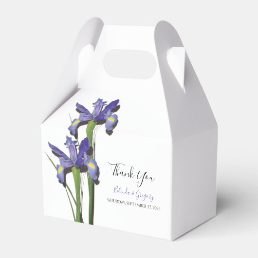 紫エレガントアイリス結婚ズ フェイバーボックス (正面サイド)