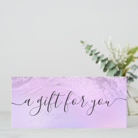 紫エレガントグラデーショングリッター大理石メイクアップアーティスト (スタンド正面)