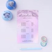 紫エレガントグラデーショングリッター大理石メイクアップアーティスト チラシ (シングル)