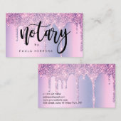 紫エレガントグリッター 名刺 (正面/裏面)