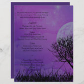 紫エレガントゴシックのナイトポ結婚スのメニュー (正面/裏面)