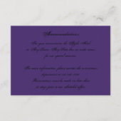 紫エレガントゴシックのナイトポ結婚スの挿入 エンクロージャーカード (正面)