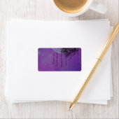 紫エレガントゴシックの夜の結婚リップバームのラベル ラベル (インサイチュ)