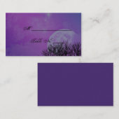 紫エレガントゴシック結婚Pohs座席表 プレイスカード (正面/裏面)