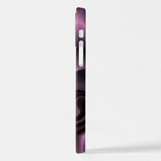 紫エレガントサイケデリック渦巻きアートパターン iPhoneケース (左側面)