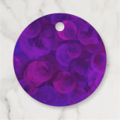 紫エレガントシックモダンモノグラ結婚ム フェイバータグ (裏面)