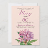 紫エレガントシャクナゲ60日 招待状 (正面)
