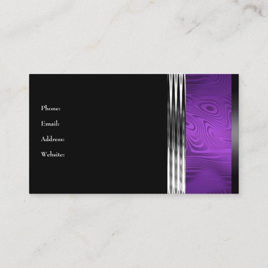 紫エレガントシルバーブラック2 名刺 (裏面)