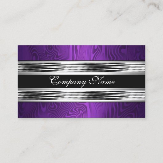 紫エレガントシルバーブラック2 名刺 (正面)
