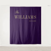 紫エレガントスタイリッシュ結婚の背景 タペストリー (正面)