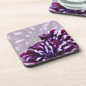 紫エレガントダリア花 コースター (左側)