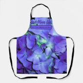 紫エレガントティール(緑がかった色)フローラアジサイ エプロン (正面)
