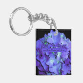 紫エレガントティール（緑がかった色）フローラアジサイ キーホルダー (正面左)