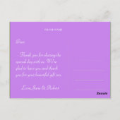 紫エレガントデイジー花感謝してい葉書。 ポストカード (裏面)