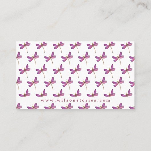 紫エレガントトンボ 名刺 (裏面)