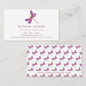 紫エレガントトンボ 名刺 (正面/裏面)