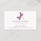 紫エレガントトンボ 名刺 (正面)