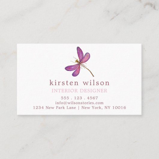 紫エレガントトンボ 名刺 (正面)