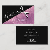 紫エレガントハサミ 名刺 (正面/裏面)