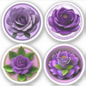 紫エレガントバラフローラ品揃え4 – パック シール (正面)