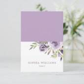 紫エレガントバラフローラ結婚座席表 招待状 (スタンド正面)