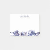 紫エレガントバラモダンパーソナライズされたフローラ ポストイット (正面)