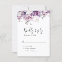 紫エレガントバラ水彩フローラ結婚ズ