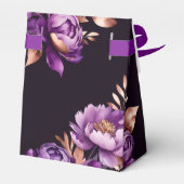 紫エレガントバラ金ゴールド牡丹フローラ誕生日 フェイバーボックス (裏面サイド)