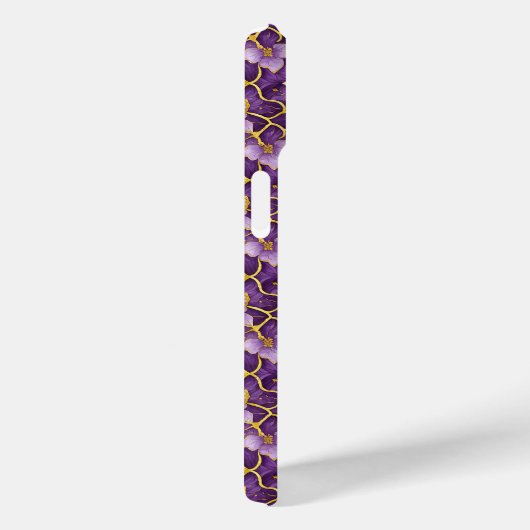 紫エレガントパーソナライズされたと金ゴールド日本の Case-Mate iPhoneケース (裏面 / 右)