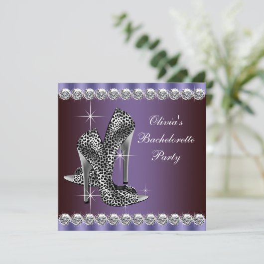 紫エレガントヒョウバチェロレッテ 招待状 (スタンド正面)