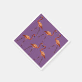 紫エレガントピンクフラミンゴナプキンズ スタンダードカクテルナプキン (角)