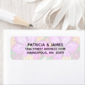 紫エレガントピンクフローラアドレス ラベル (インサイチュ)