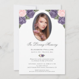 紫エレガントピンクフローラ写真追悼会 招待状