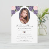 紫エレガントピンクフローラ写真追悼会 招待状 (スタンド正面)