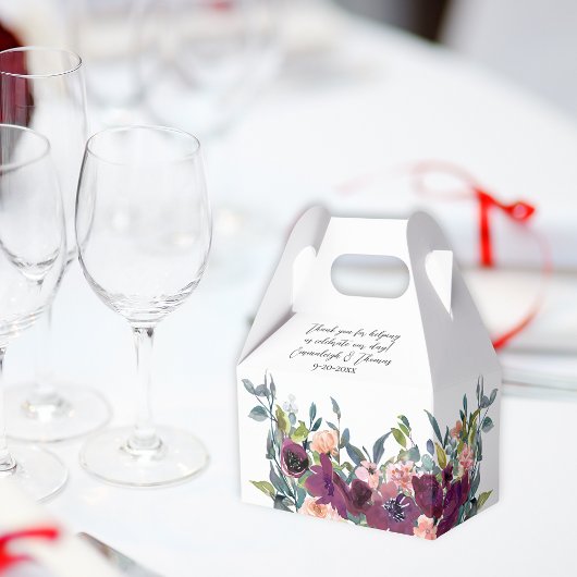 紫エレガントピンクフローラ結婚ズ フェイバーボックス