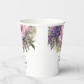 紫エレガントピンクフローラ50誕生日 紙コップ (右)