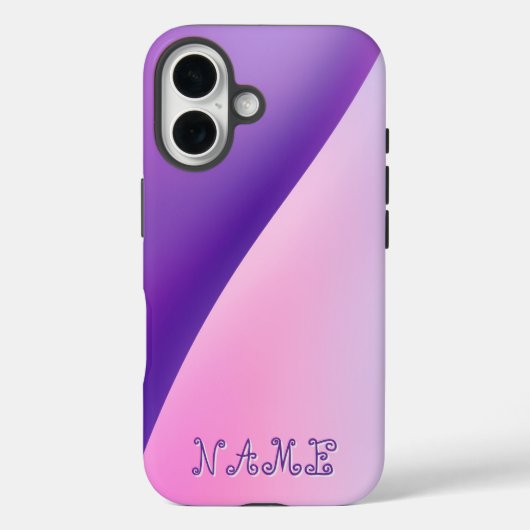 紫エレガントピンク勾配波抽象芸術 Case-Mate iPhoneケース (裏面)