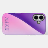 紫エレガントピンク勾配波抽象芸術 Case-Mate iPhoneケース (裏面 (横))