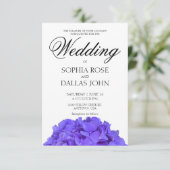 紫エレガントフローラアジサイ結婚ア 招待状 (スタンド正面)