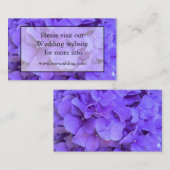 紫エレガントフローラアジサイ エンクロージャーカード (正面/裏面)