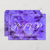 紫エレガントフローラアジサイRSVP セーブザデート (正面/裏面)