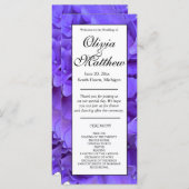 紫エレガントフローラアジサイWweddingプログラム (正面/裏面)