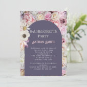 紫エレガントフローラアーチ夏バチェロレッテ 招待状 (スタンド正面)