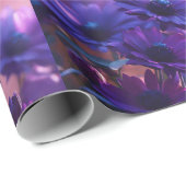 紫エレガントフローラデザイン ラッピングペーパー (ロールコーナー)