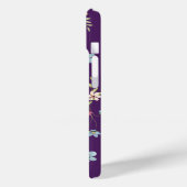 紫エレガントフローラパーソナライズされた Case-Mate iPhoneケース (裏面 / 左)