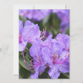 紫エレガントフローラ春/夏結婚の 招待状 (裏面)