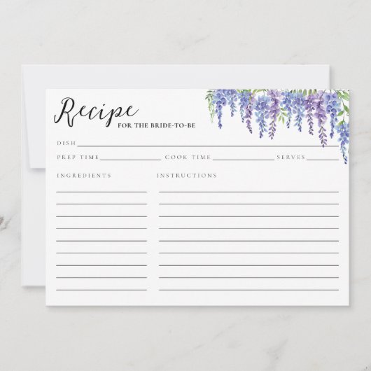 紫エレガントフローラ水彩ブライダルシャワー (正面)