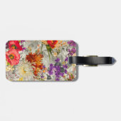 紫エレガントフローラ灰模様モノグラム ラゲッジタグ (裏面横)